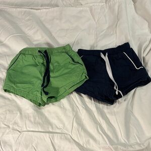 Shrimp & Grits Kids Kids Green and Navy Shorts Set
